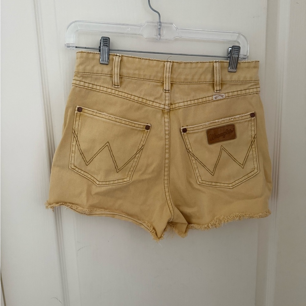 Wrangler High Waist Yellow Shorts - Picture 2 of 3